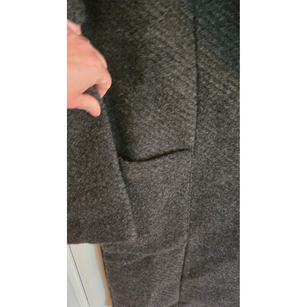 Banana Republic Wool Blend Coat Gray NWT $180 Women's Knit Twill Coat - SIZE L - Picture 7 of 11